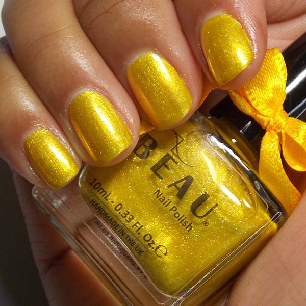 Beau Polish gold jelly nail polish 10ml, British product