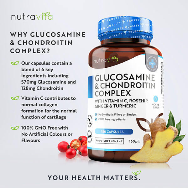 Nutravita Glucosamine Chondroitin + Vit C Turmeric - 180 Cap GOODS Superdrug   