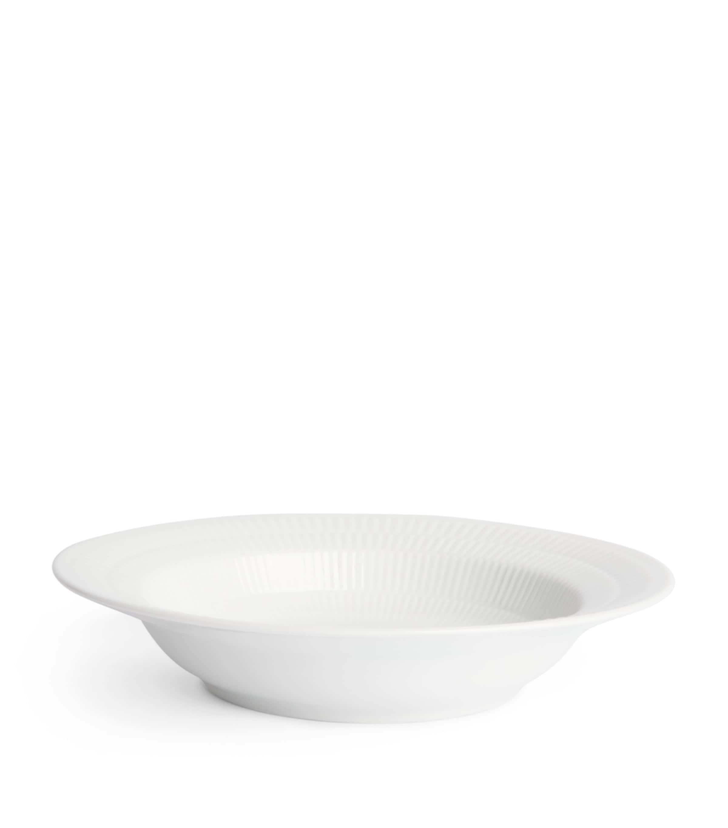 Royal Copenhagen white fluted deep plate 21cm, imported from the UK