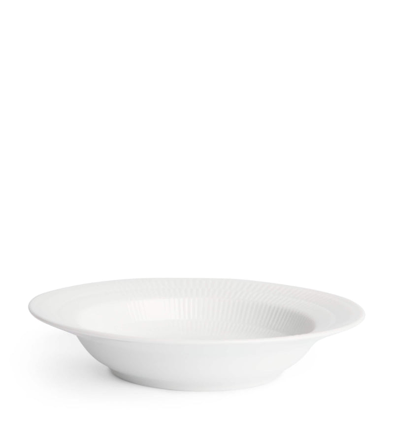Royal Copenhagen white fluted deep plate 21cm, imported from the UK