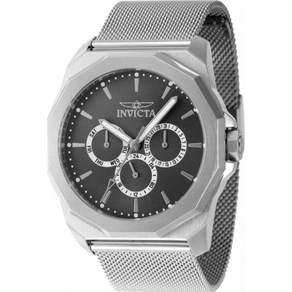 Invicta gunmetal specialty watch with stainless steel bracelet - British product