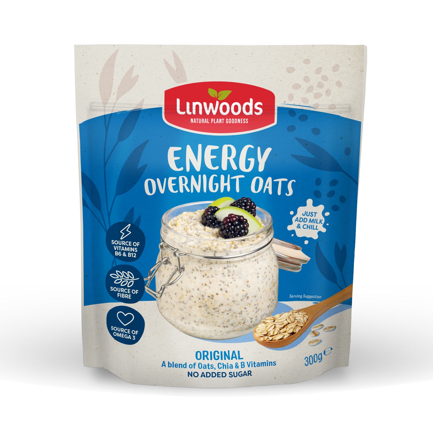 Linwoods Overnight Oats Original Energy 300g gluten free - British product