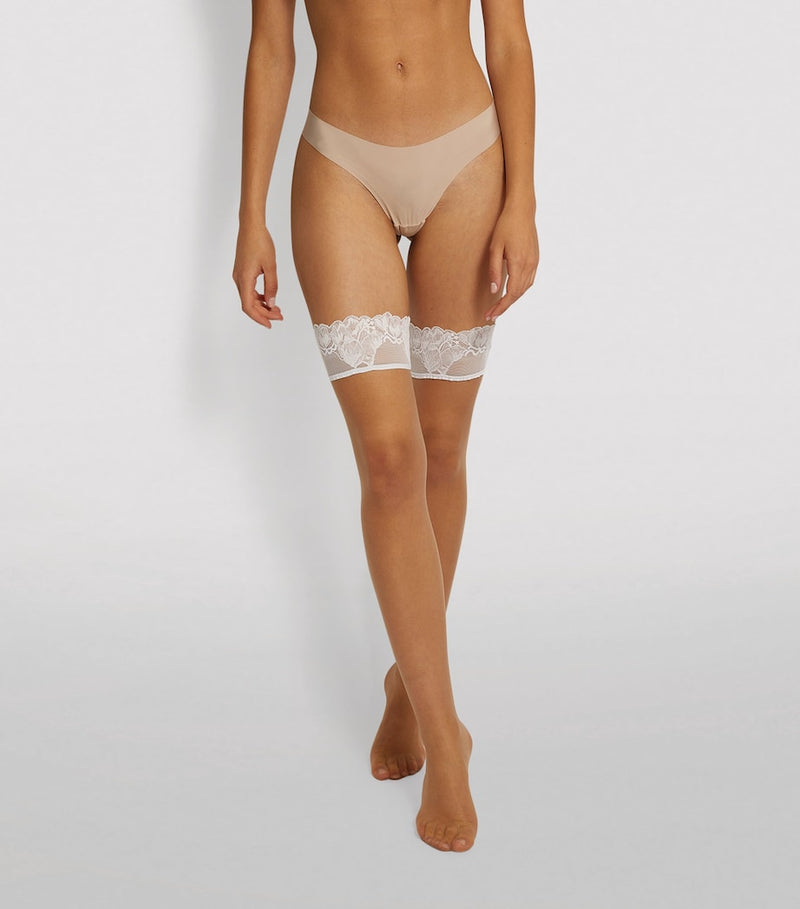 Wolford Nude 8 stay-up stockings with lace trim - British product