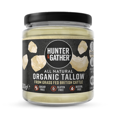 Holland & Barrett Hunter & Gather Organic Beef Tallow From Grass Fed British Cattle 300g- Buy online at McGrocer