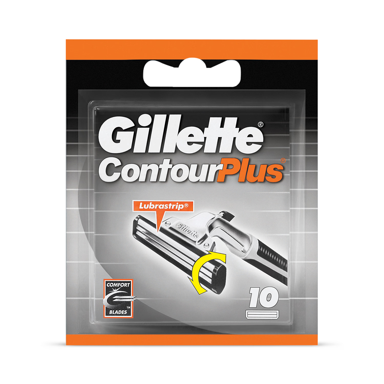 Gillette Contour Plus razor blades 10 refills, imported from the UK