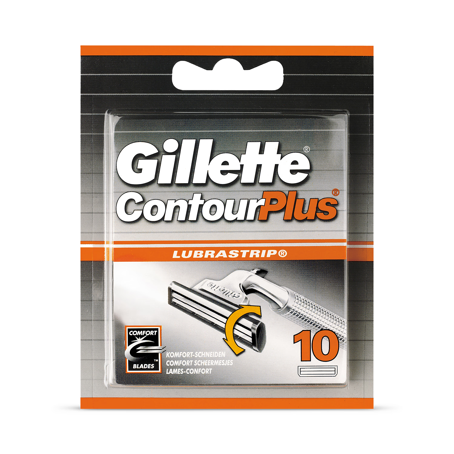 Gillette Contour Plus razor blades 10 refills, imported from the UK
