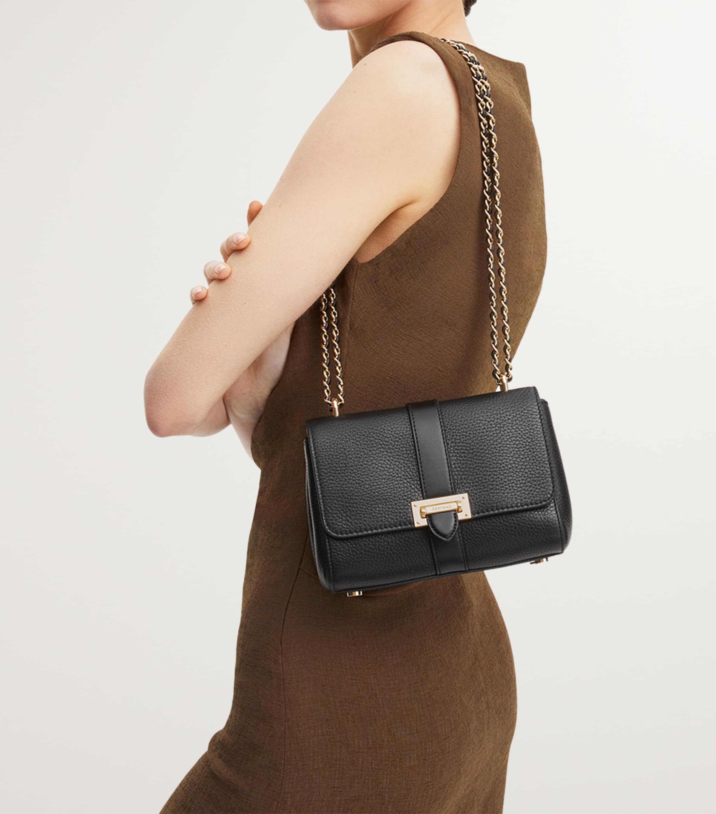 Aspinal of London small Lottie cross-body bag in leather, UK version