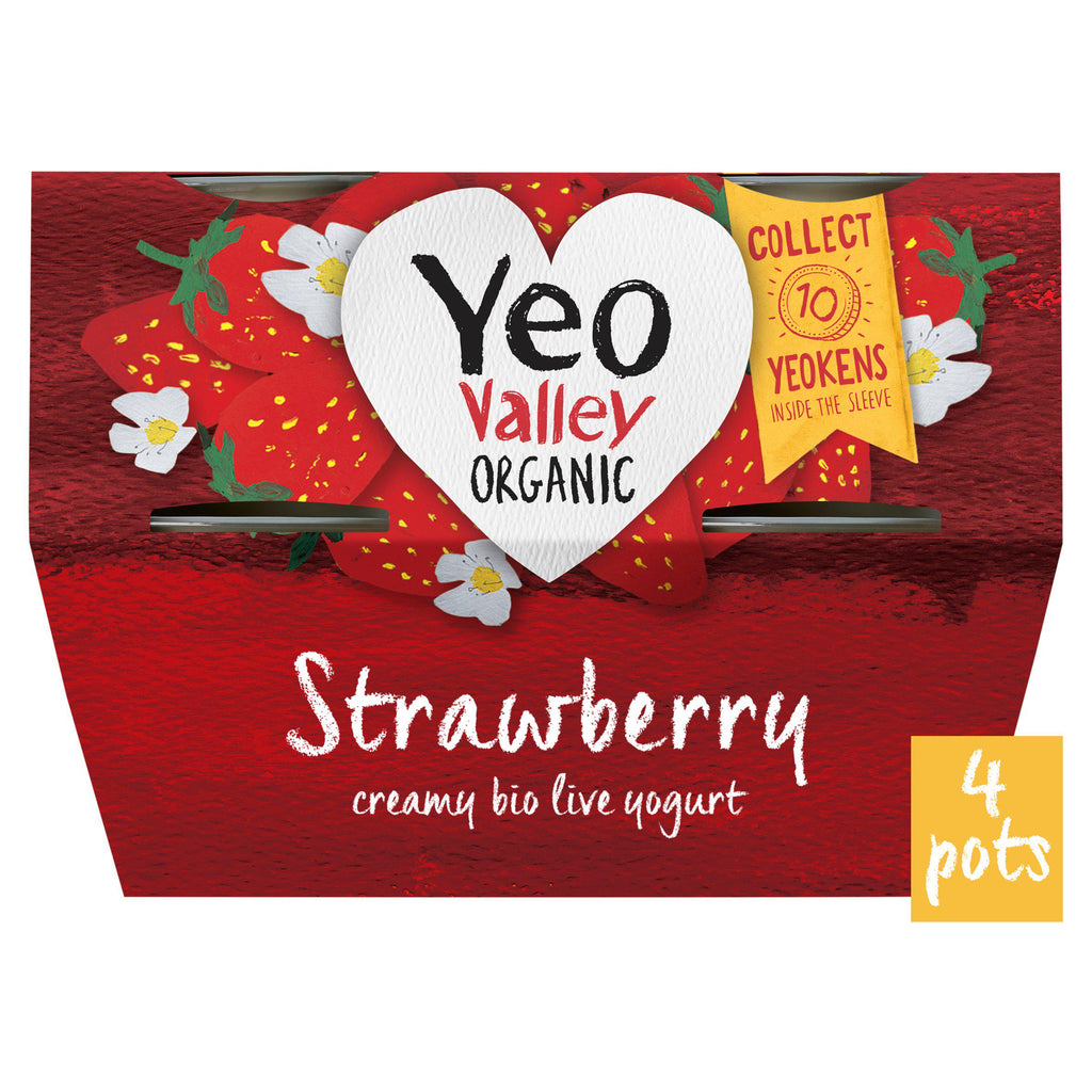 Yeo Valley Organic Strawberry 4x110g