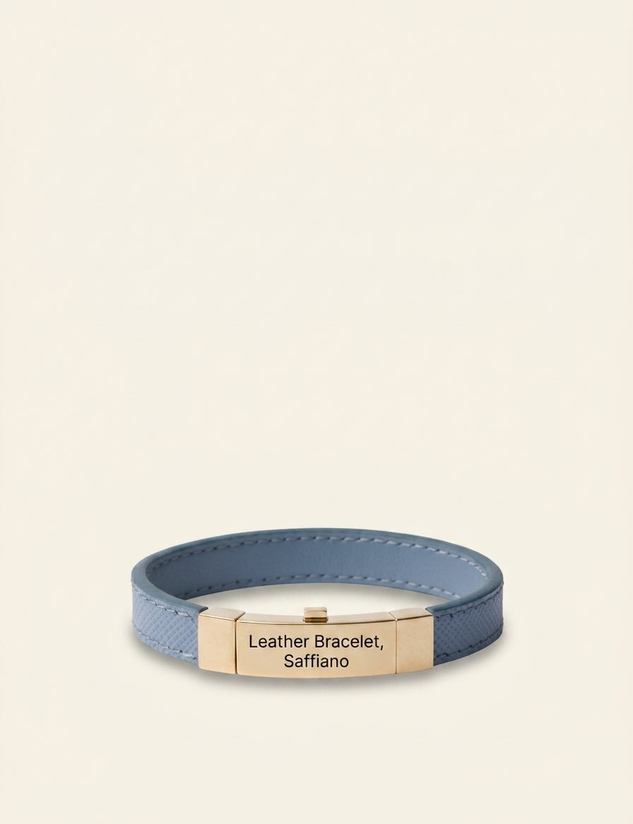 Prada Saffiano leather bracelet 1cm, imported from the UK