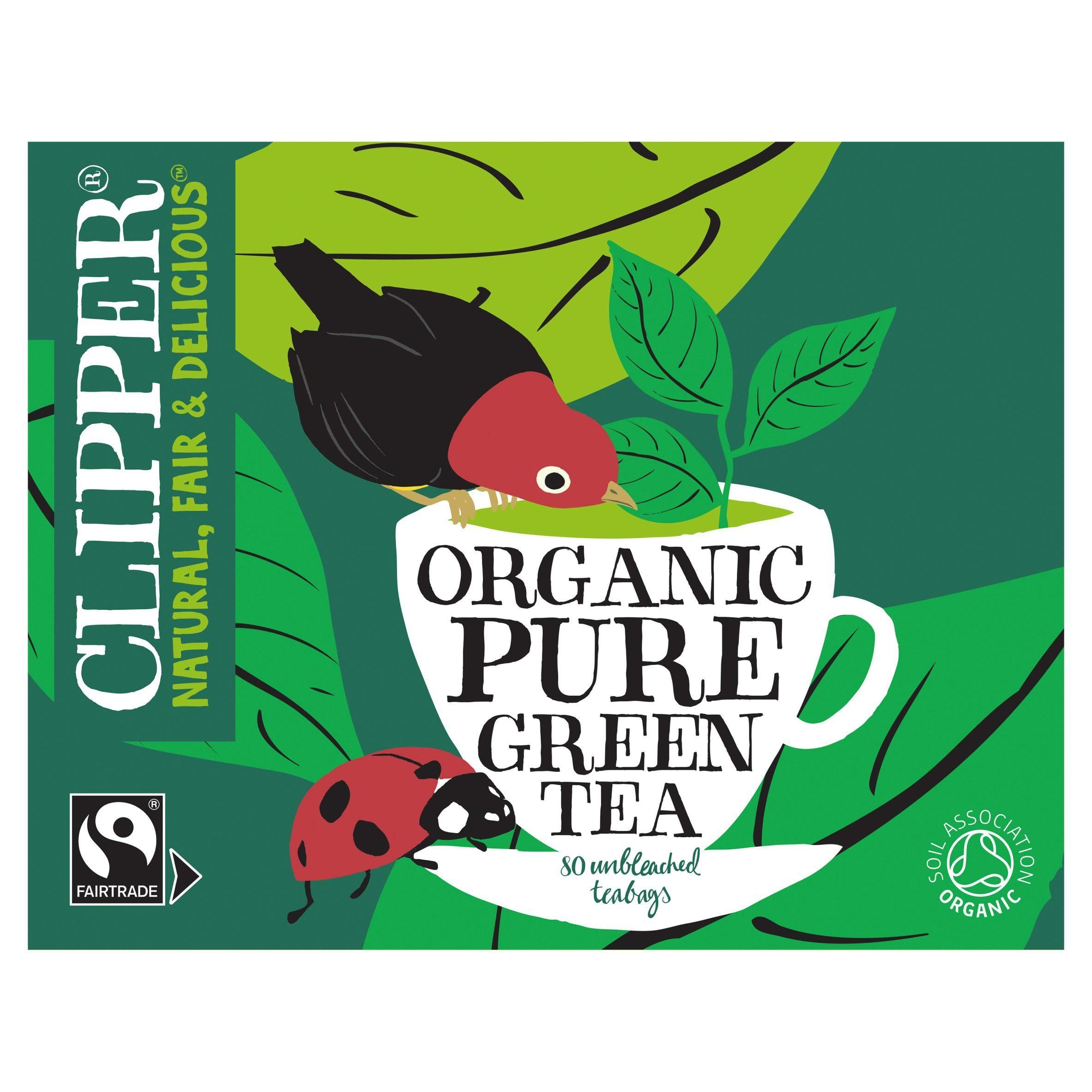 Clipper Fairtrade Organic Green Tea x80 Tea Bags 160g All tea Sainsburys   