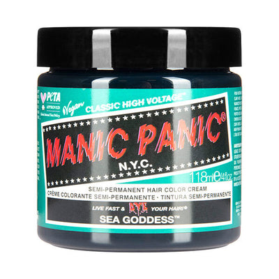 Superdrug Manic Panic High Voltage Hair Dye Sea Goddess 118ml- Buy online at McGrocer