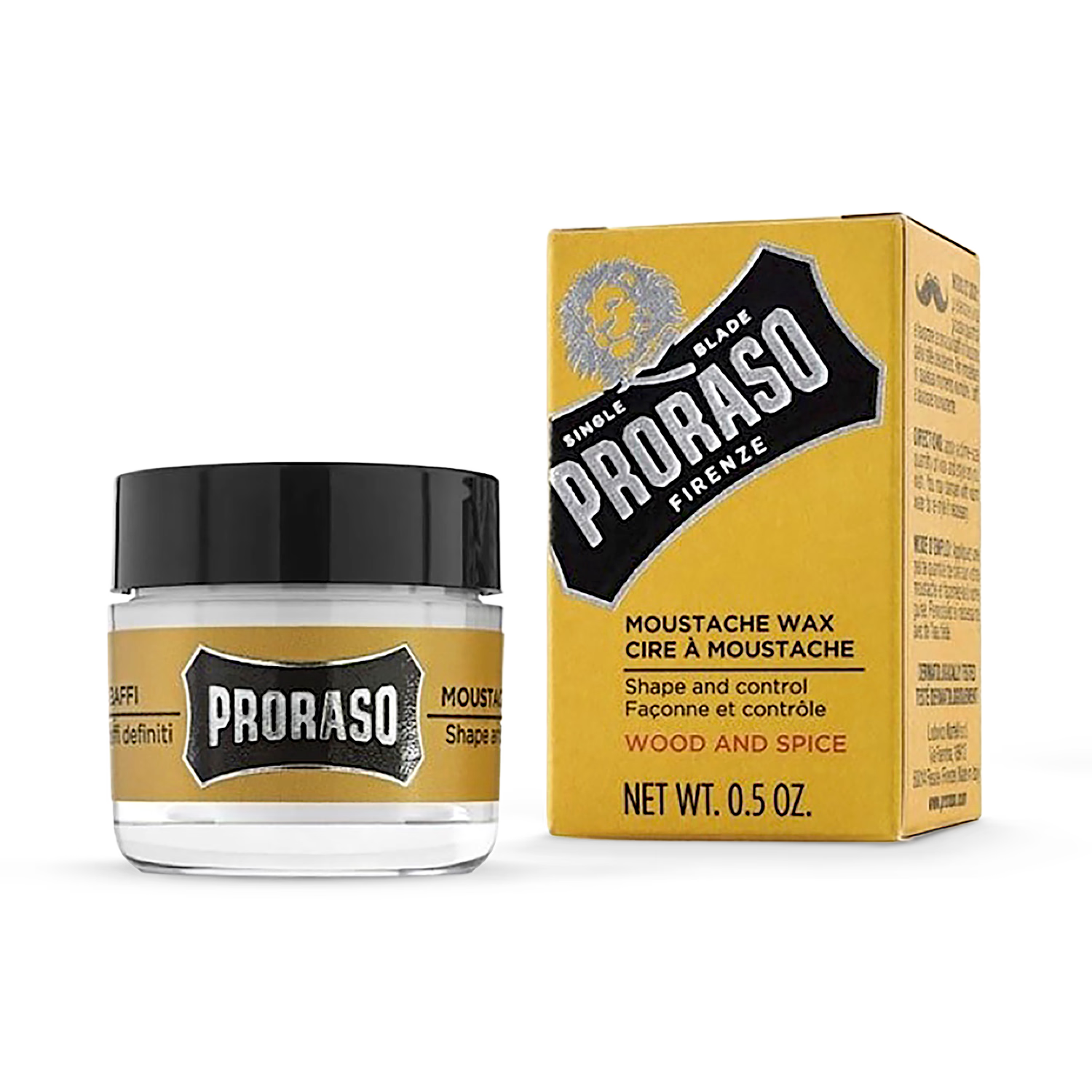 Proraso moustache wax Wood & Spice 15ml (British brand)