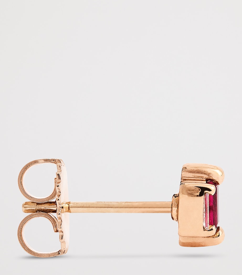 Suzanne Kalan rose gold ruby diamond stud earrings - British product