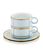 Ginori 1735 Celeste teacup and saucer set, UK version