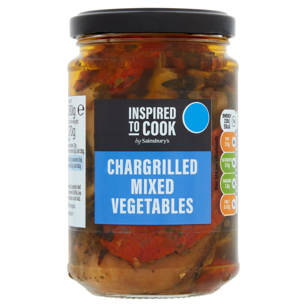 Sainsbury's Chargrilled Mixed Vegetables, Inspired to Cook 280g (170g*)