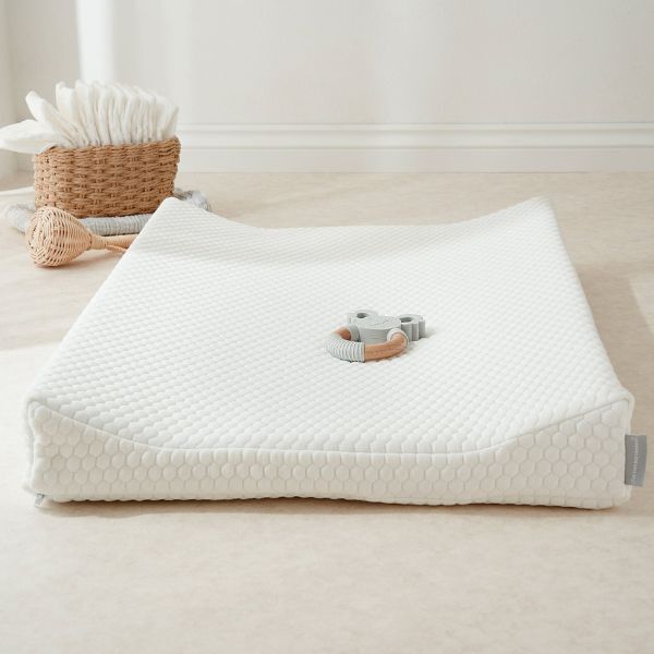 The Tiny Bed Co. Luxury White Fabric Anti-Roll Changing Mat GOODS Superdrug   