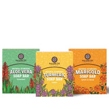 Saabuni soap bar collection set Turmeric Marigold Aloe Vera - British product