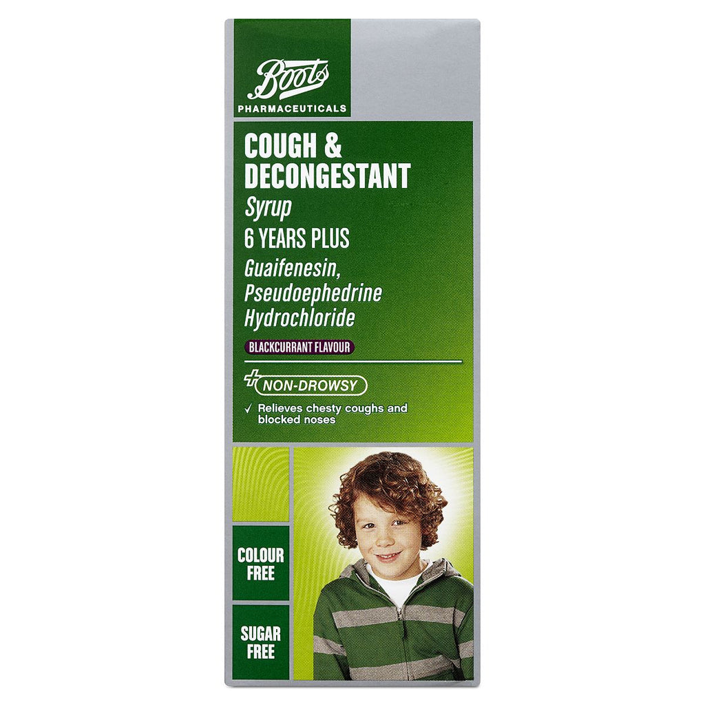 Boots Cough and Decongestant Syrup 6 Years - 100ml