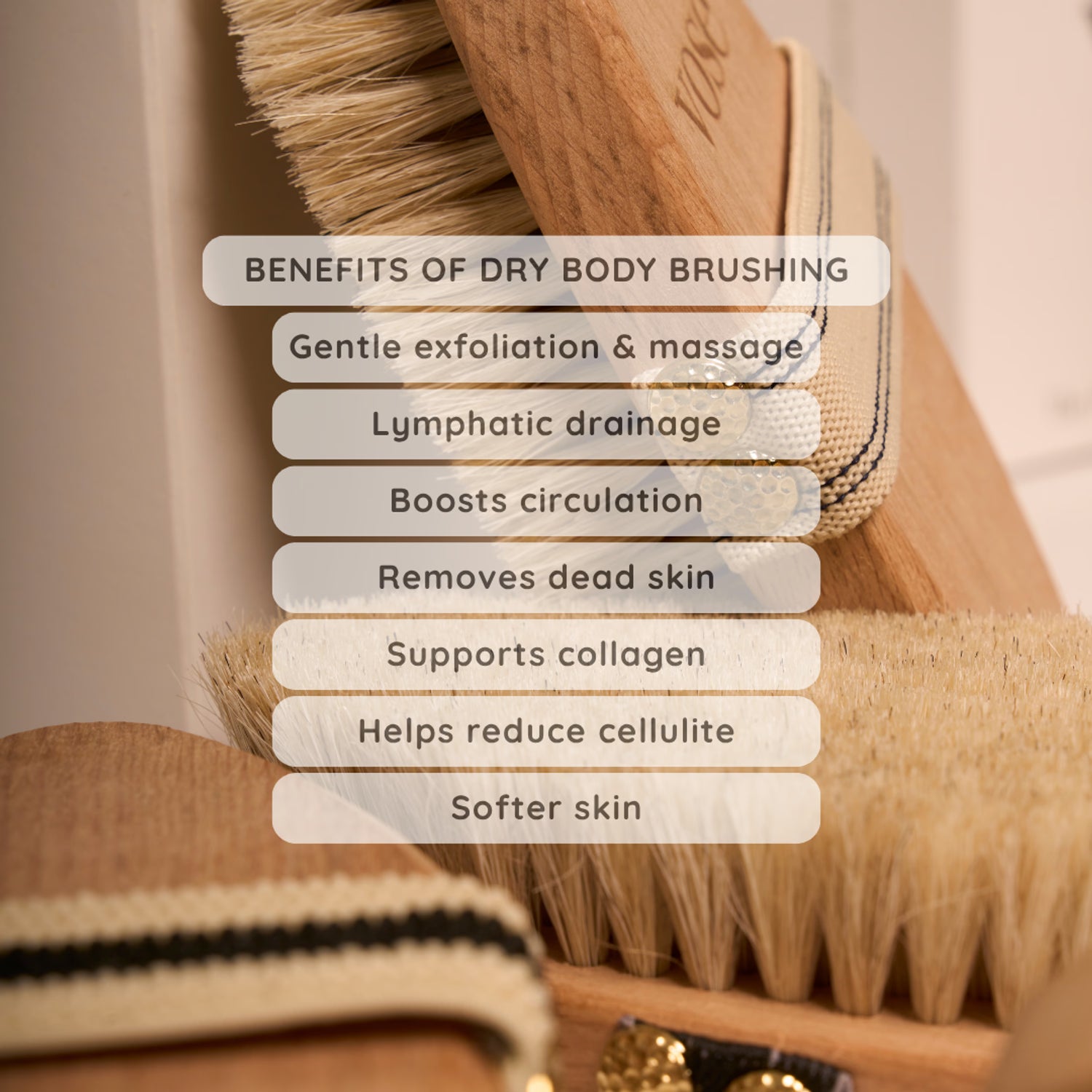 Horse hair face and body dry brush set, imported from the UK