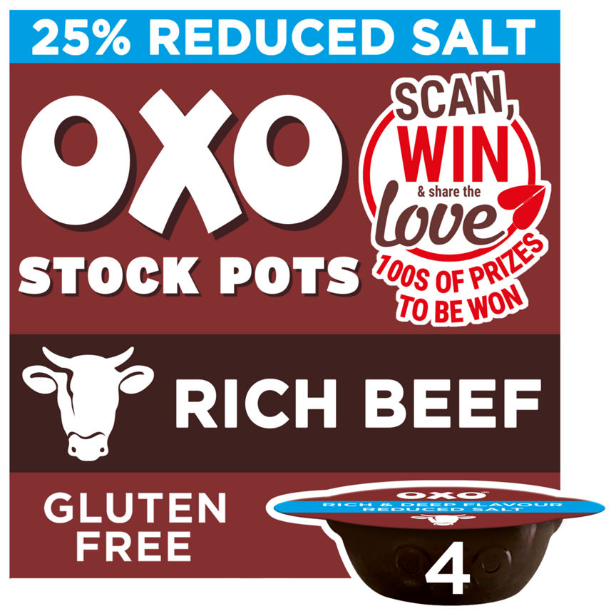 Oxo Reduced Salt Rich Beef Stock Pots GOODS ASDA   