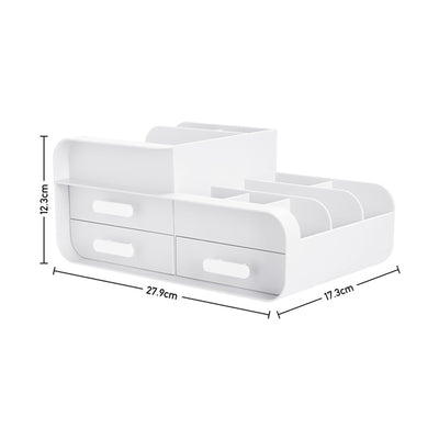 Superdrug Livingandhome Multifunctional Plastic Desk Organizer White- Buy online at McGrocer