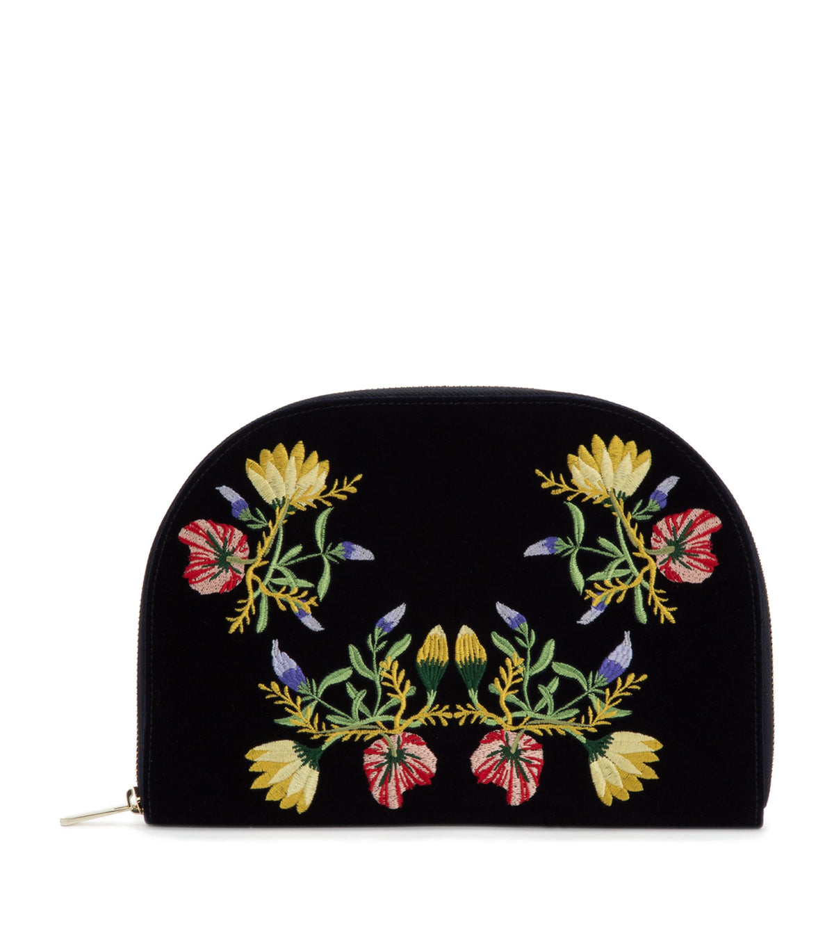 WOLF Embroidered Zoe Zip-Up Jewellery Case (British brand)