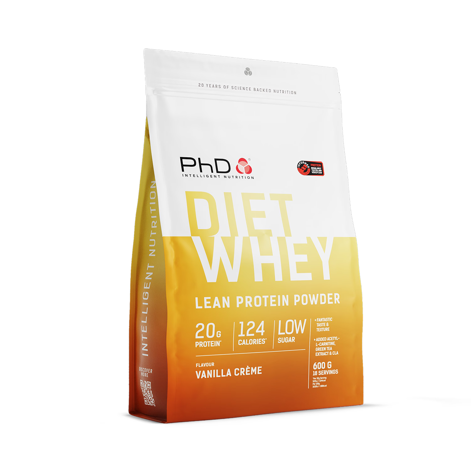 PhD Diet Whey Protein vanilla creme powder 600g, British product