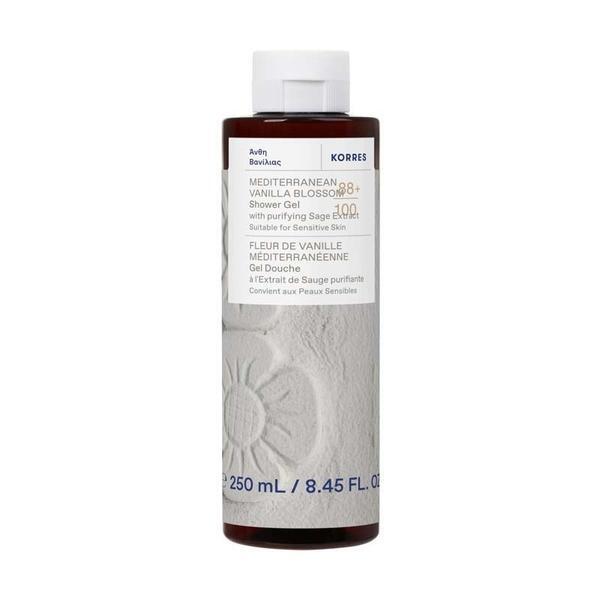Korres Mediterranean Vanilla Shower Gel 250ml, imported from the UK