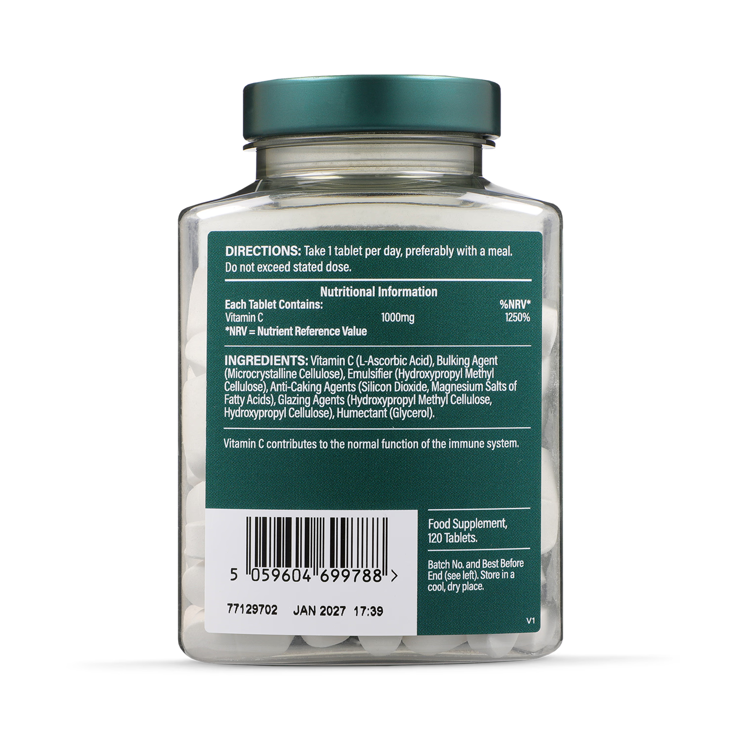 Holland & Barrett Vitamin C 120 Tablets, UK version