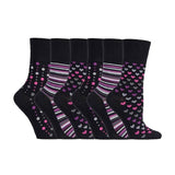 Gentle Grip 6 Pack Ladies Non Elastic Bamboo Socks