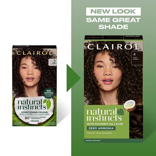 Clairol Natural Instincts semi-permanent hair dye 6 Light Brown - British product