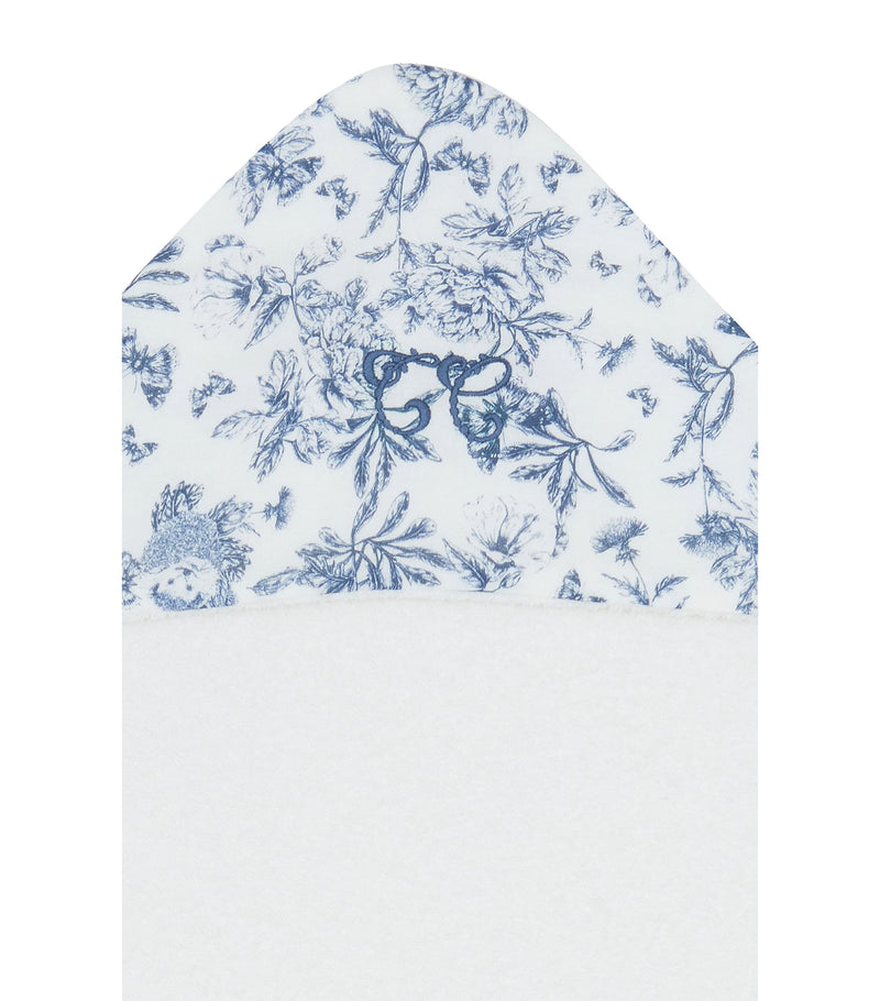 Tartine et Chocolat cotton Toile de Jouy bath cape 70x70cm, UK version