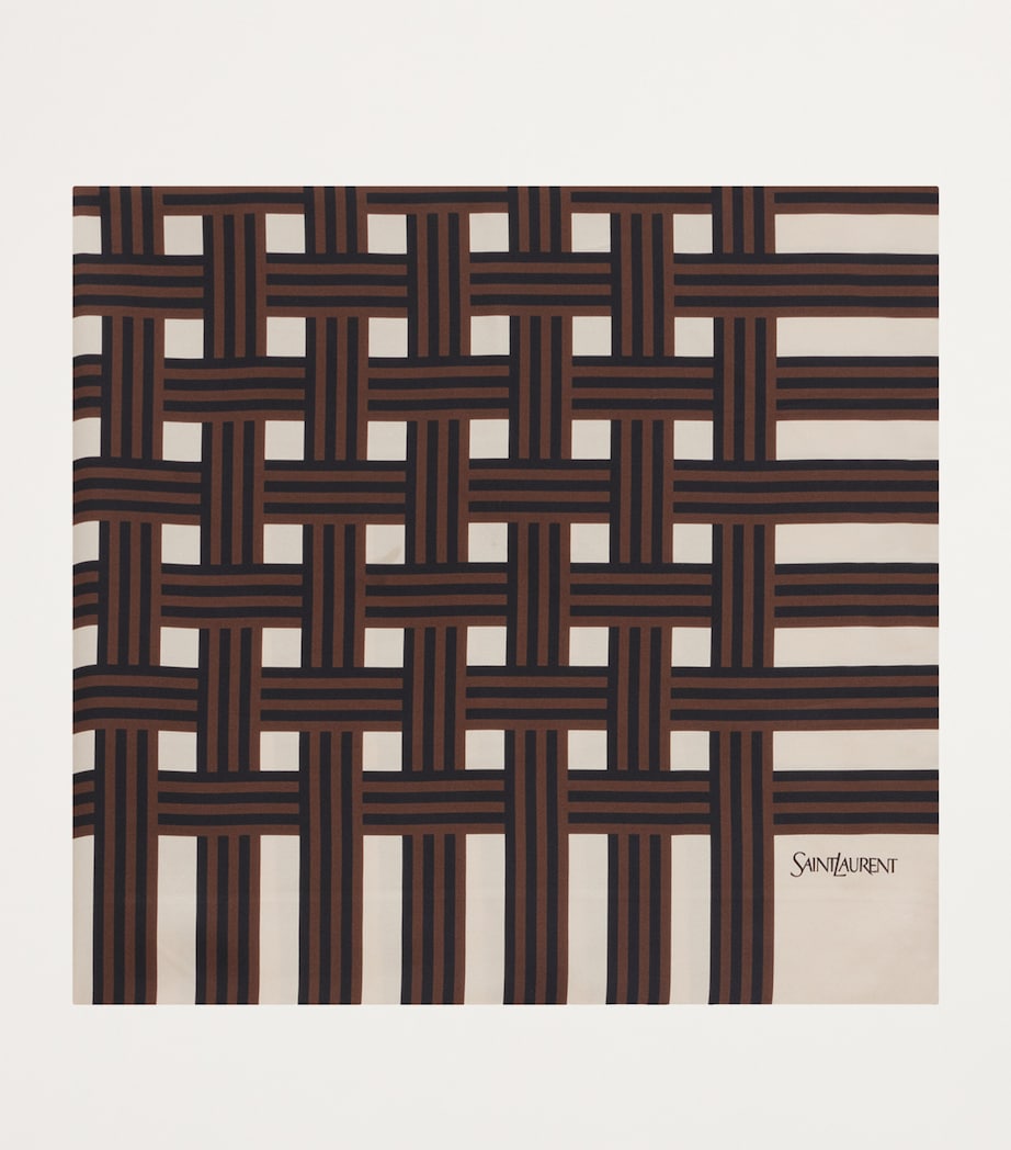 Saint Laurent silk printed scarf 90cm - British product