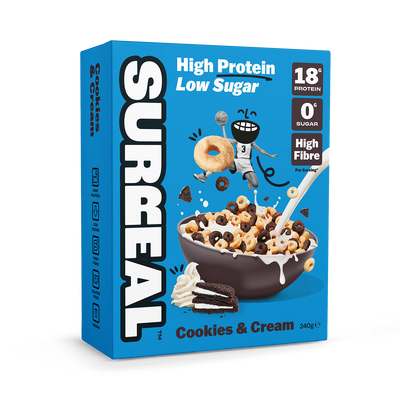 Holland & Barrett Surreal High Protein Cereal Cookies & Cream 240g- Buy online at McGrocer