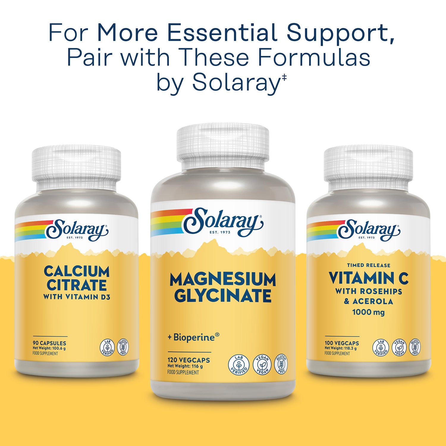 Solaray Magnesium Glycinate 350mg 120 capsules, UK version