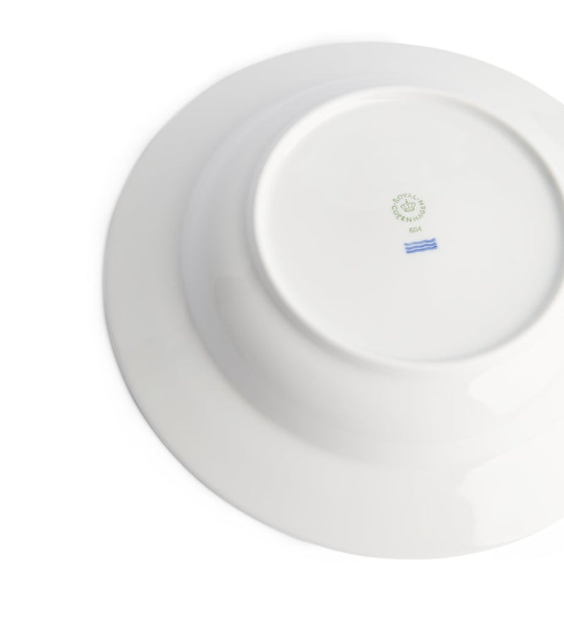 Royal Copenhagen white fluted deep plate 21cm, imported from the UK