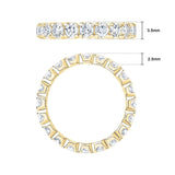 2.00ctw Round Brilliant Cut Diamond Eternity Ring, 18ct Yellow Gold in 6 Sizes