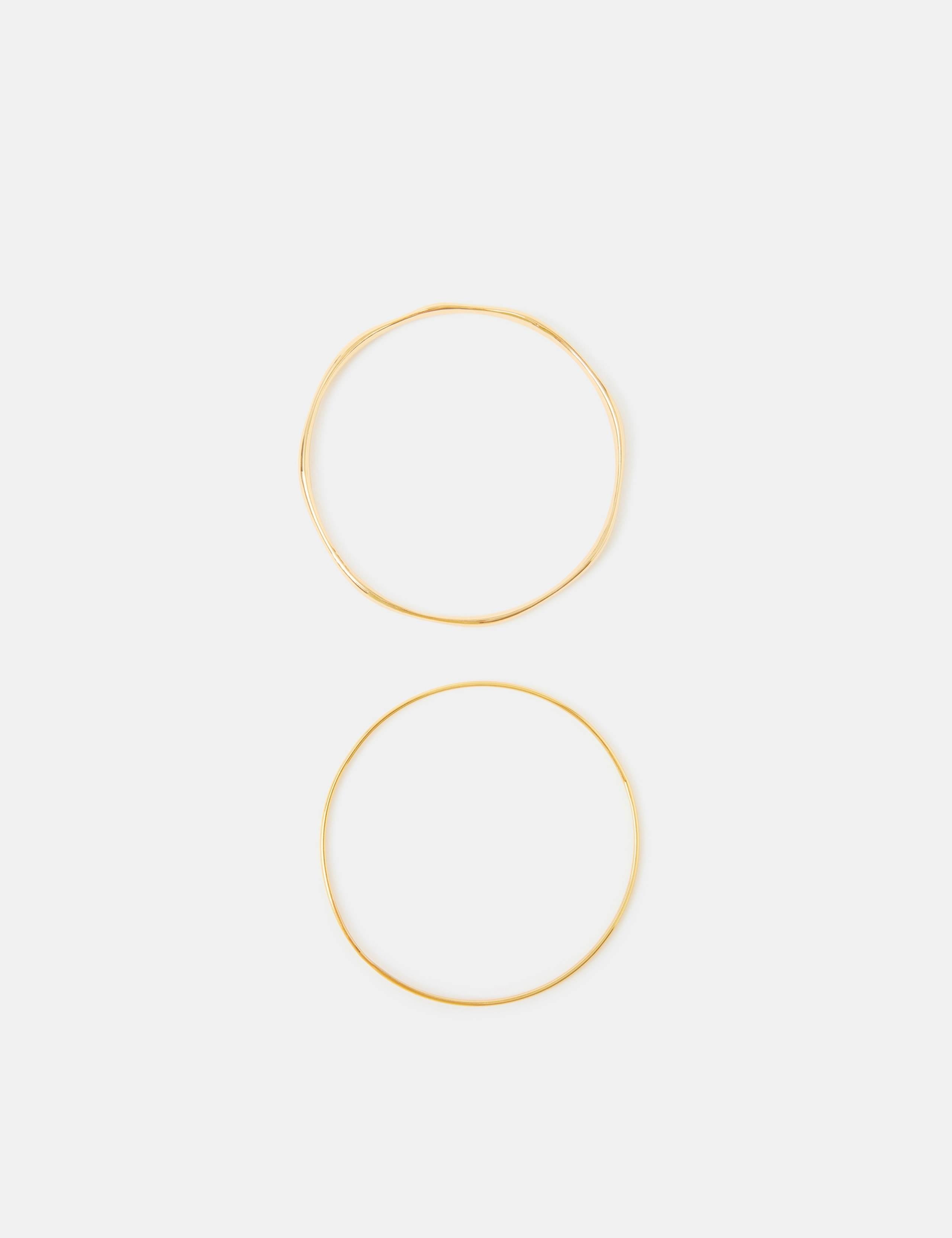Accessorize 14ct gold plated bangles pack - British product