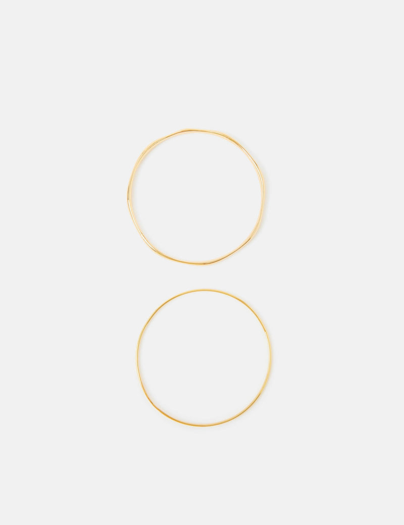 Accessorize 14ct gold plated bangles pack - British product