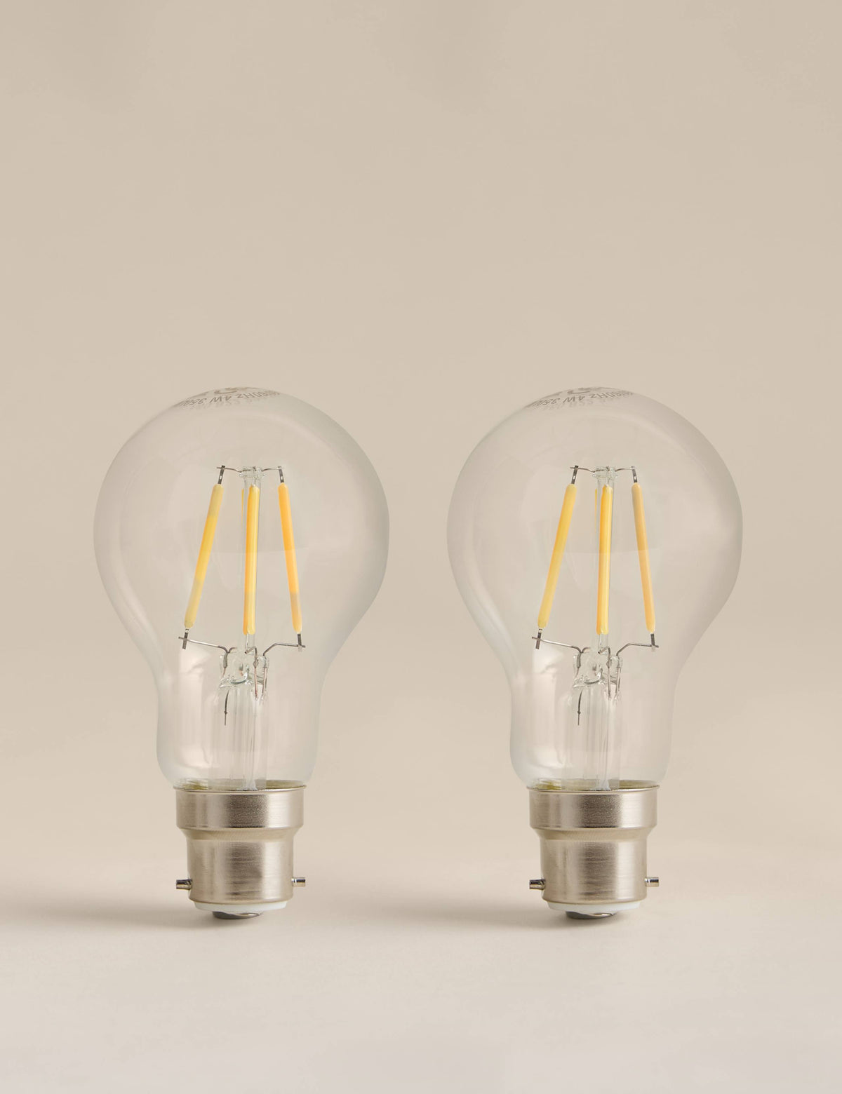 B22 GLS LED light bulbs 2 pack 4W - British product