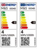 2-pack 4W E27 golf LED light bulbs - British product