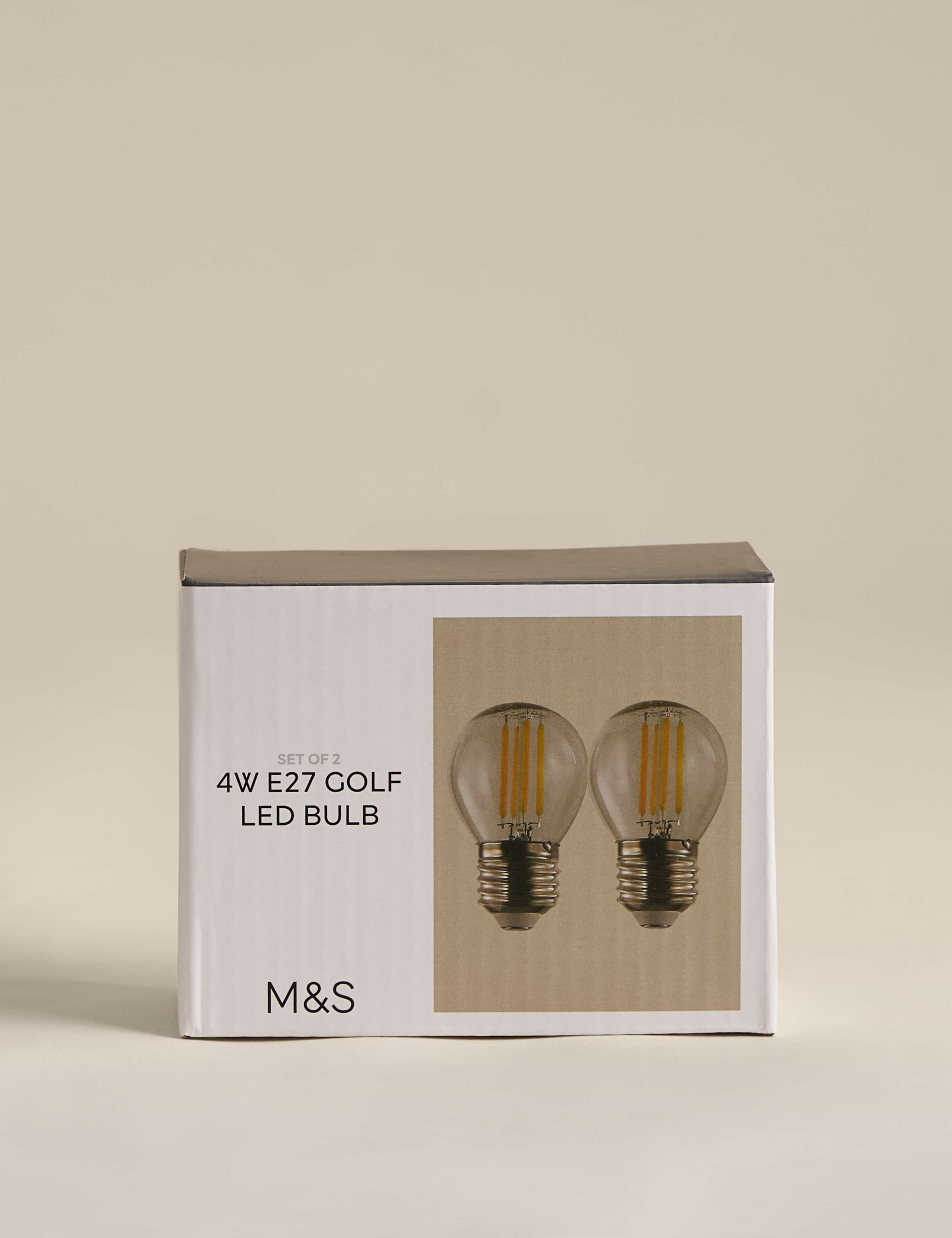 2-pack 4W E27 golf LED light bulbs - British product