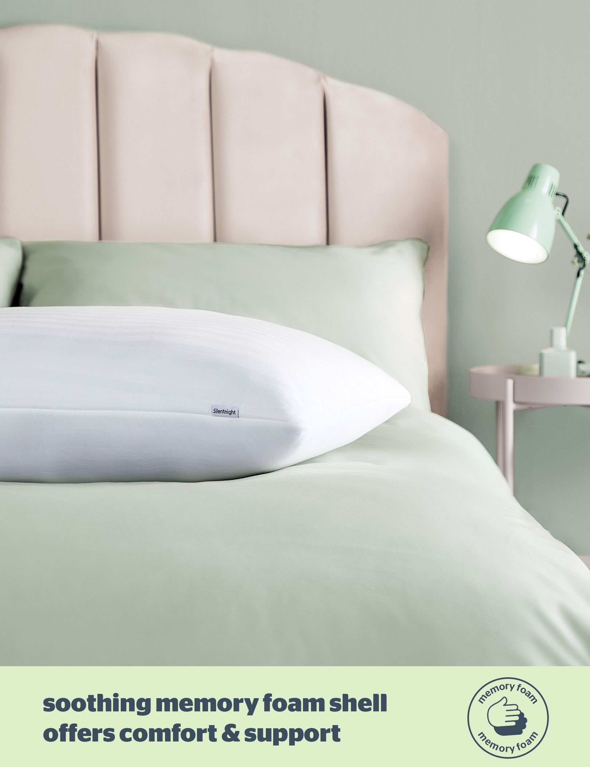 Silentnight Anti-Allergy Memory Foam Pillows 2 Pack - British product