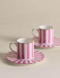 Bone china espresso cup and saucer set 2 pack (British brand)
