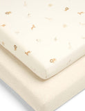 Mamas & Papas born to be wild cotbed fitted sheets 2 pack, imported from the UK