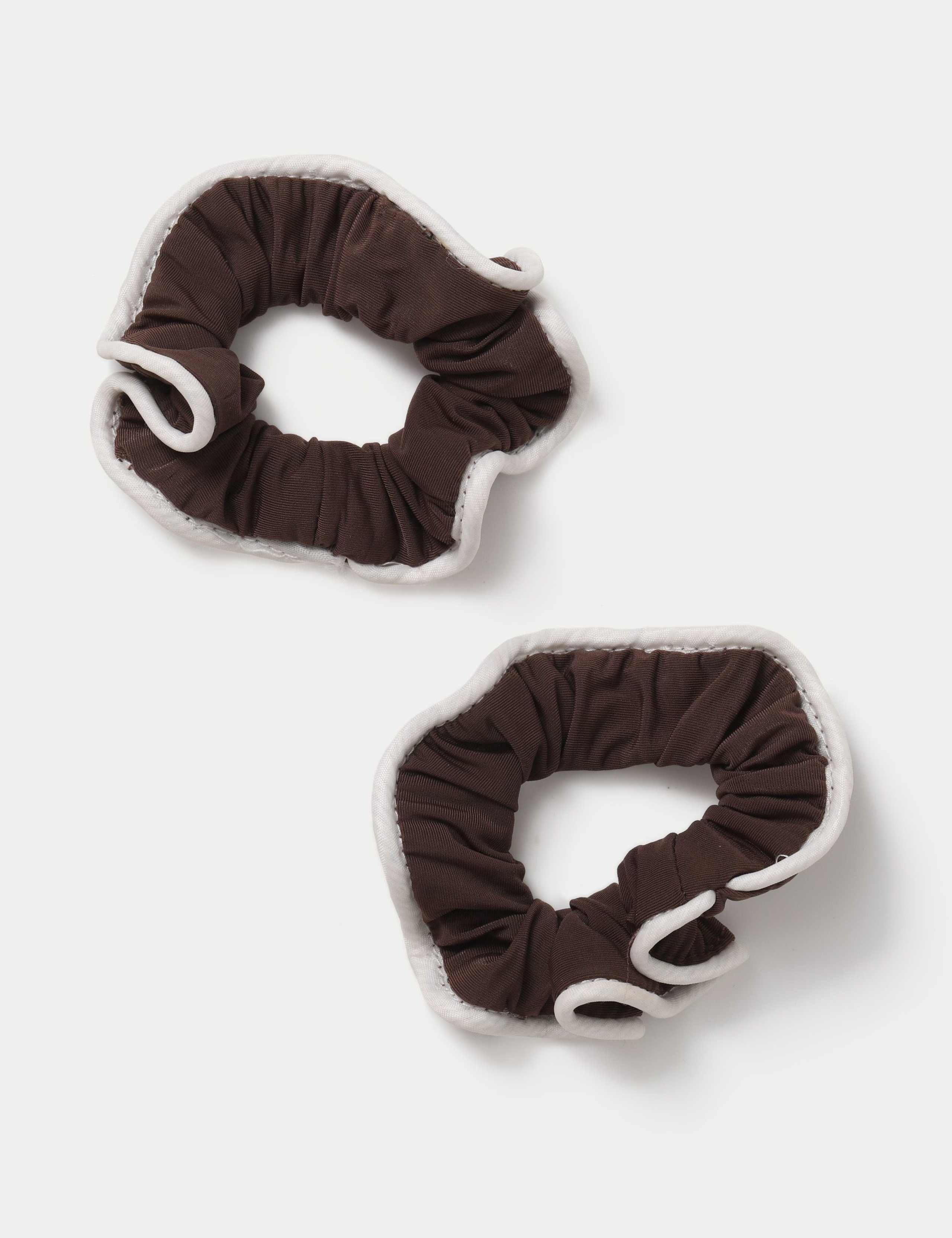 Brown mini scrunchies set 2 pack, imported from the UK