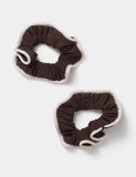 Brown mini scrunchies set 2 pack, imported from the UK