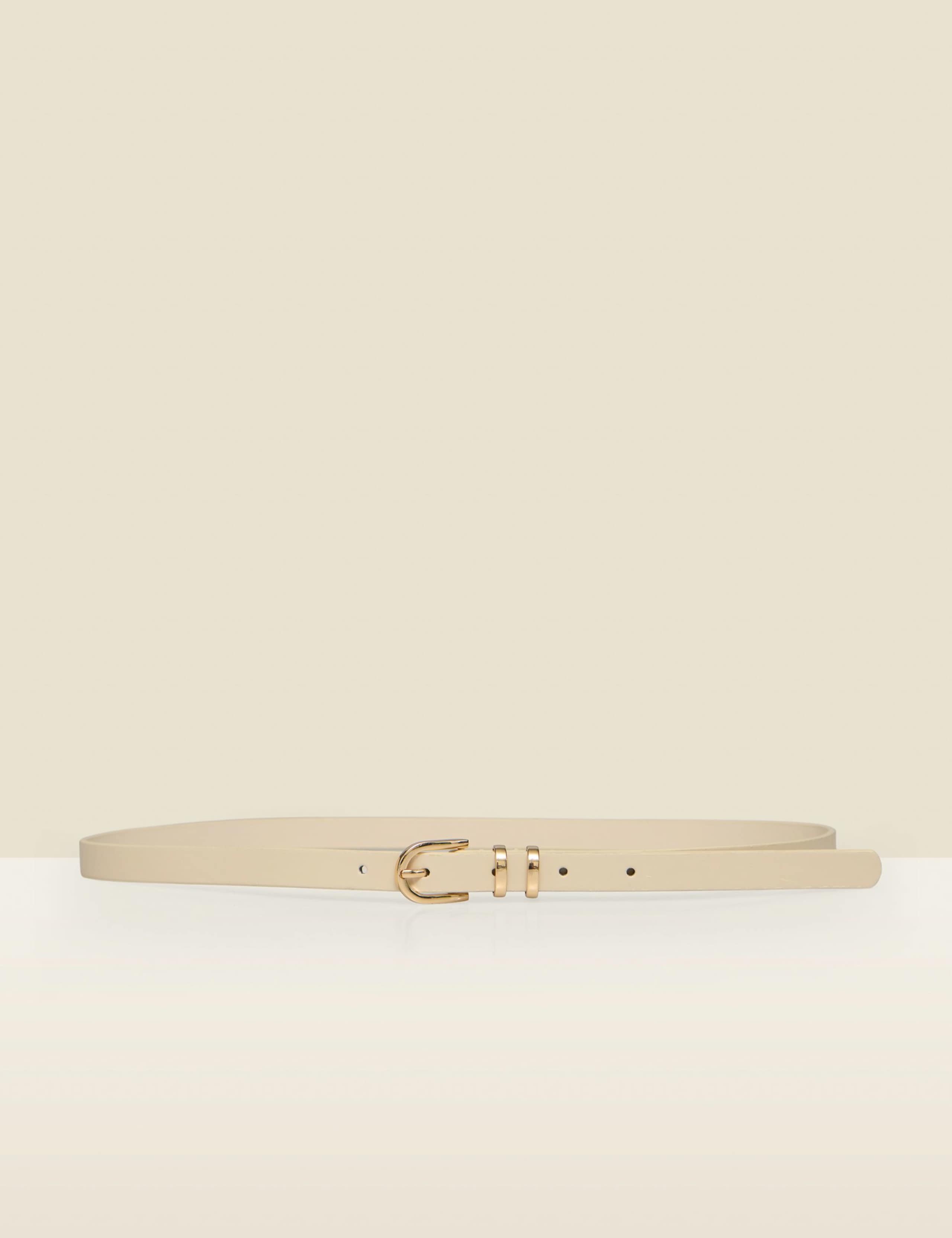 Sosandar 2 pack skinny waist belt monochrome gold buckle, UK version