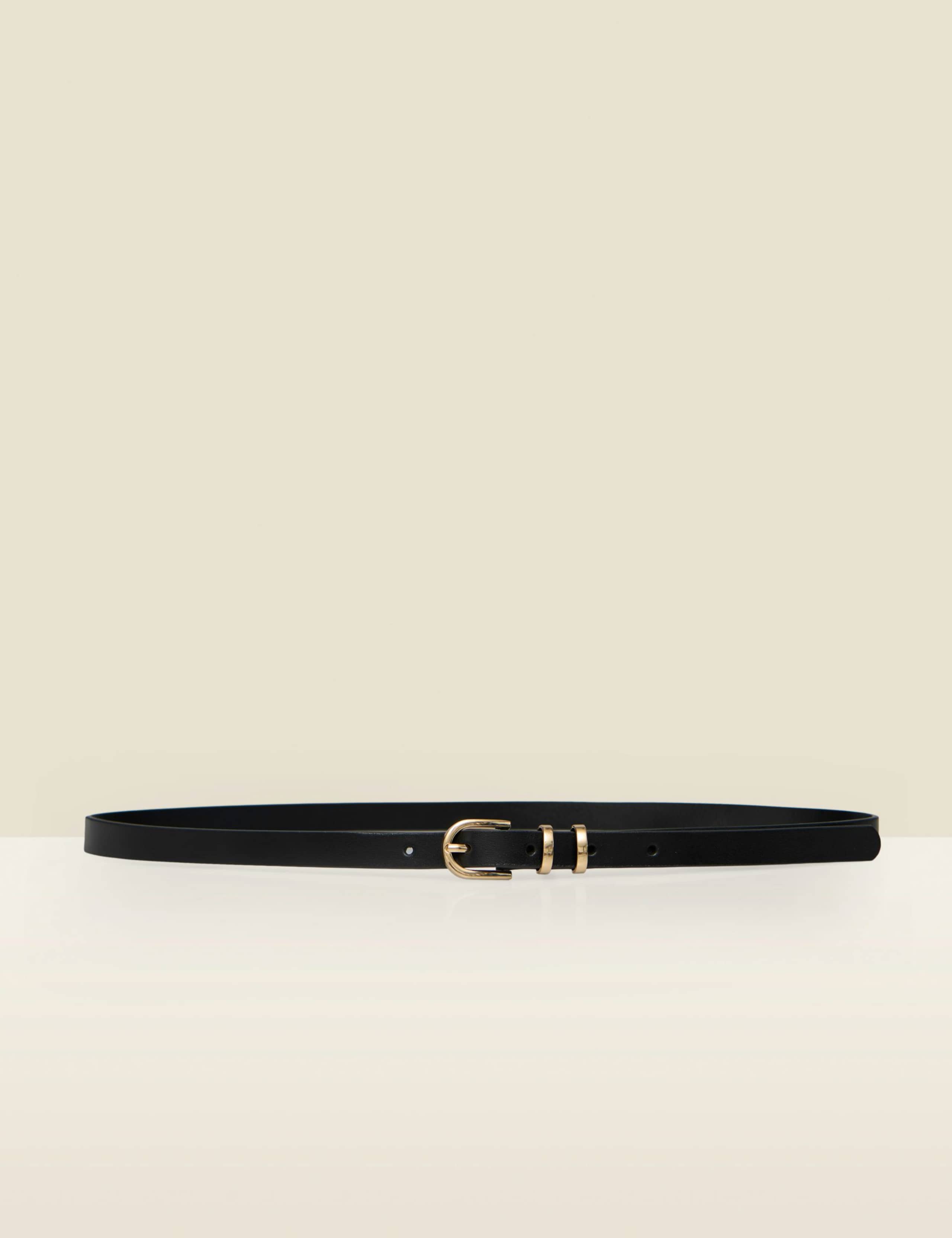 Sosandar 2 pack skinny waist belt monochrome gold buckle, UK version
