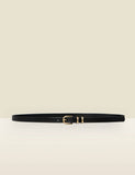 Sosandar 2 pack skinny waist belt monochrome gold buckle, UK version